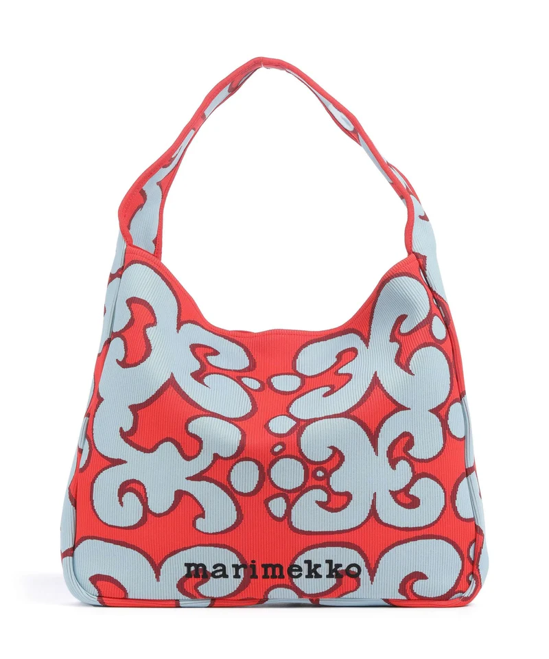 Marimekko Knitted Keidas Beuteltasche light blue/red