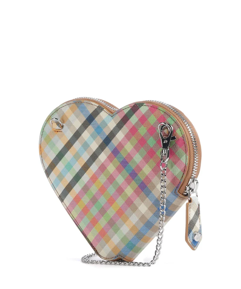 Vivienne Westwood Heart Buccia D'Arancia Umhängetasche heather plaid