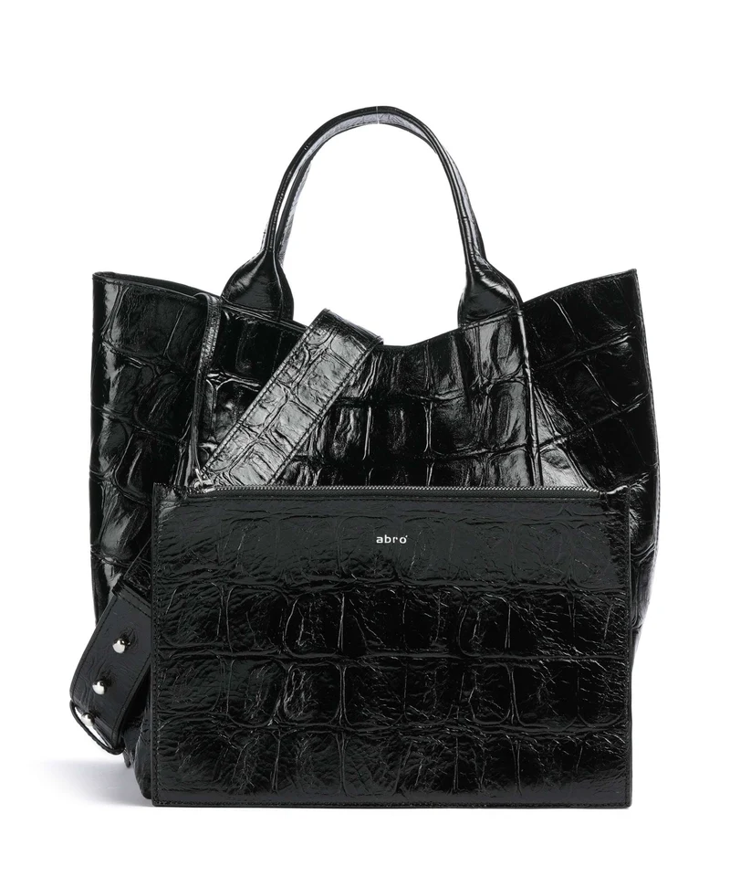 Abro Maxi Cocco Essential Medium Handtasche black/nickel