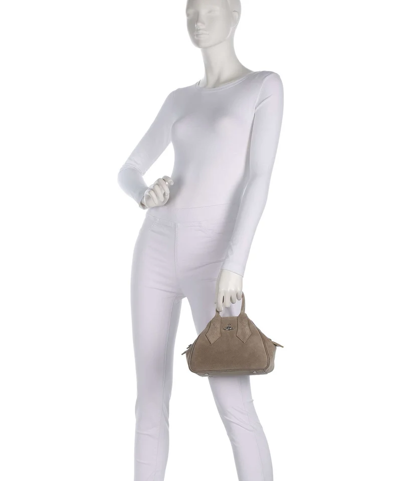 Vivienne Westwood Yasmine Suede Small Handtasche stone