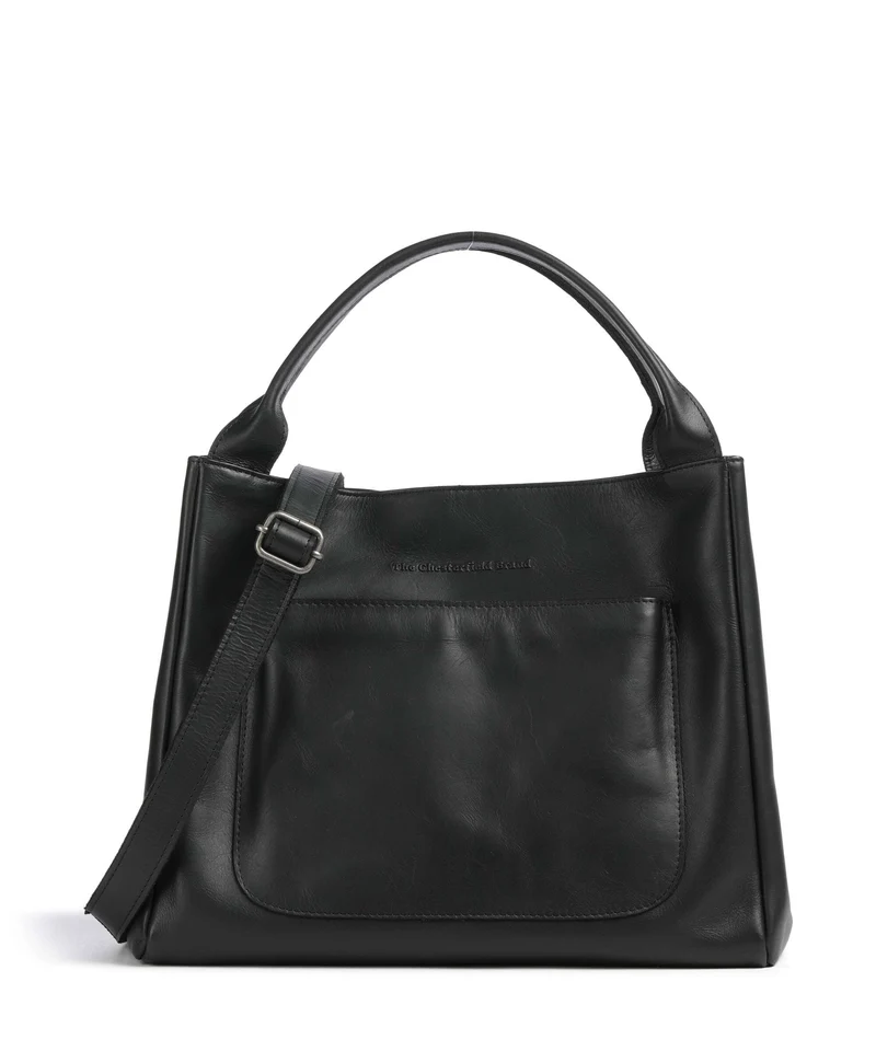 The Chesterfield Brand Wax Pull Up Cow Fioline Handtasche black