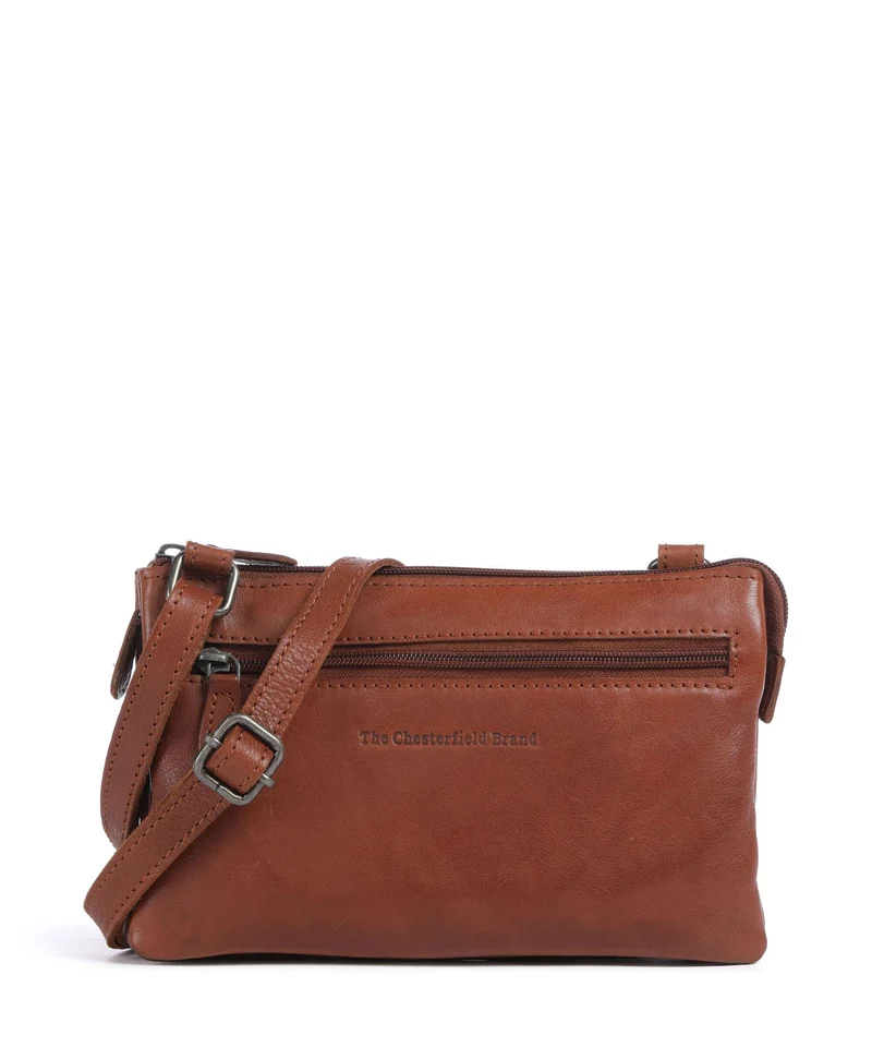 The Chesterfield Brand Washed Waxed Cow Osaka Umhängetasche cognac