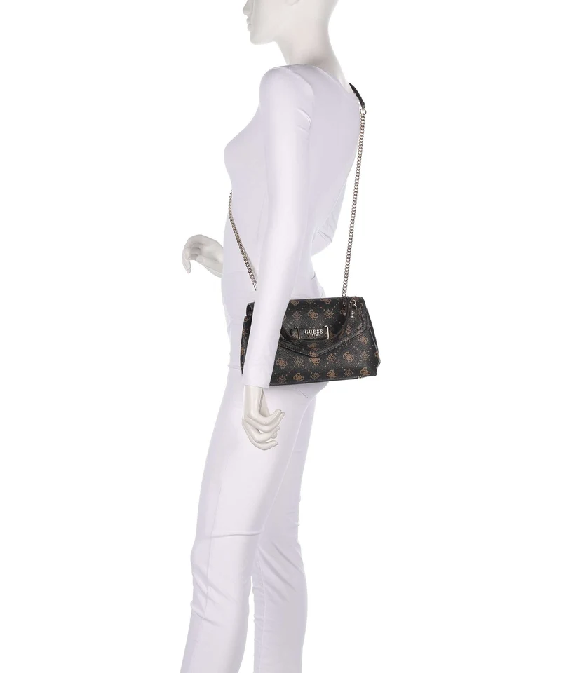 Guess Silia Schultertasche espresso logo