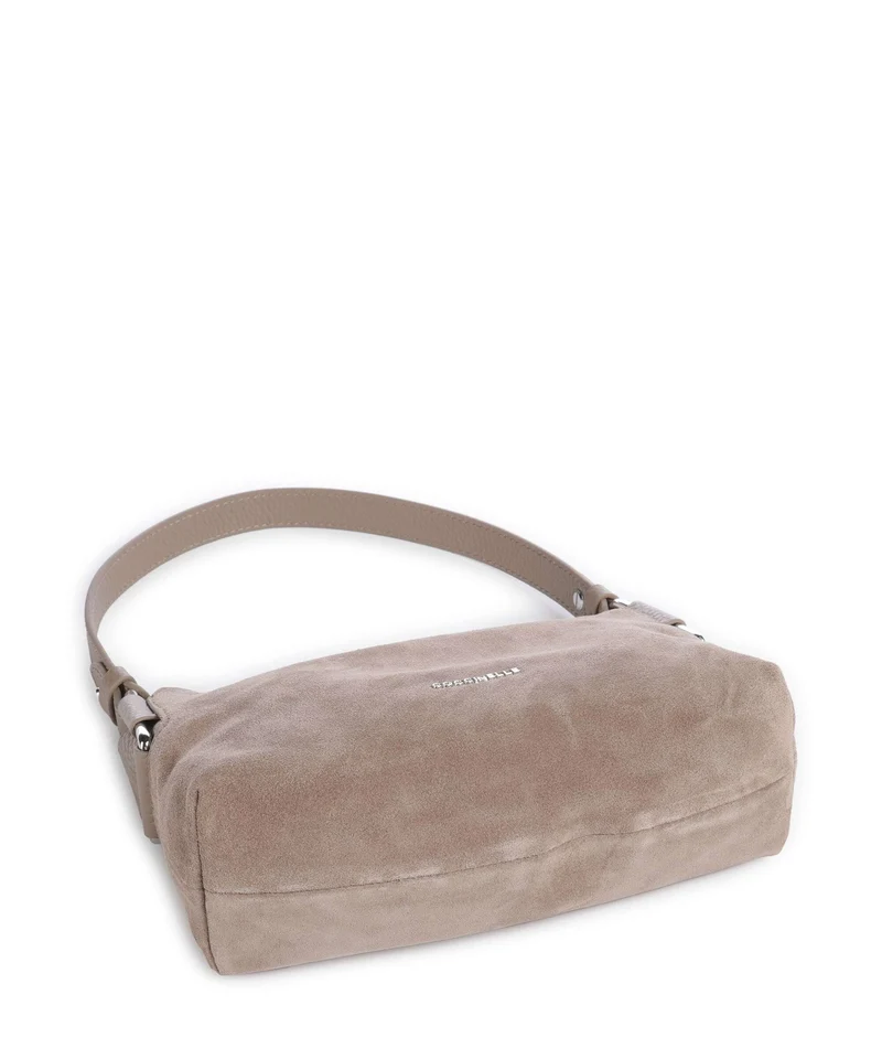Coccinelle Rebekka Suede Schultertasche warm taupe