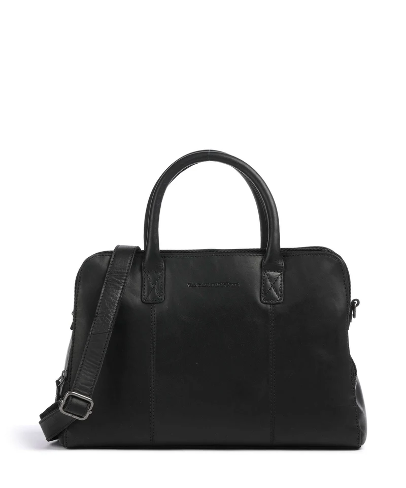 The Chesterfield Brand Wax Pull Up Cow Layton Handtasche black