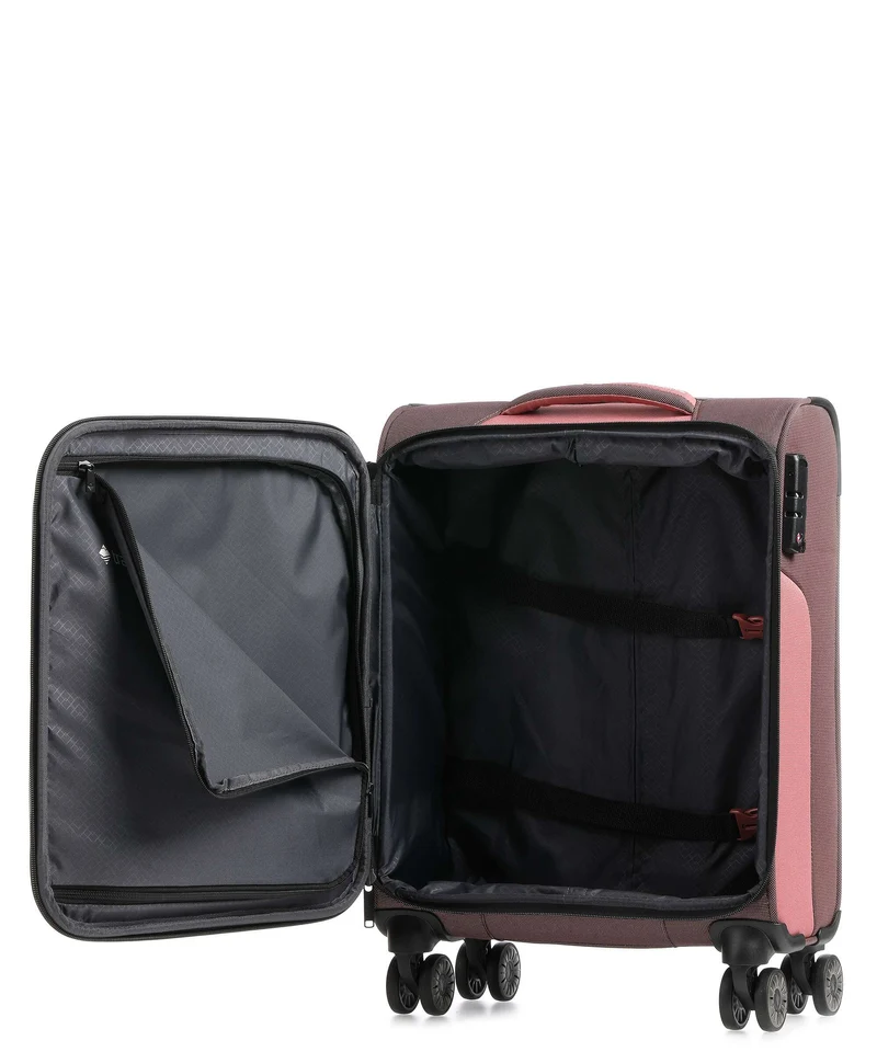 Travelite Viia 4-Rollen Trolley frühlingsrose