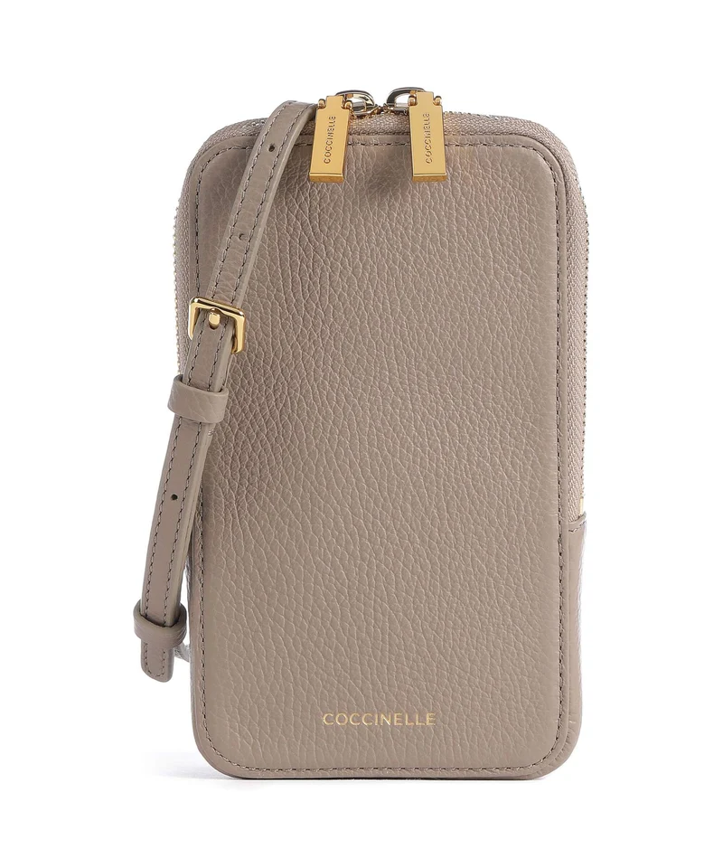 Coccinelle Flor Handytasche warm taupe