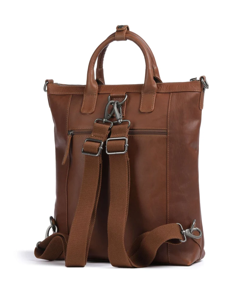 The Chesterfield Brand Wax Pull Up Cow Luisa Rucksack-Tasche cognac