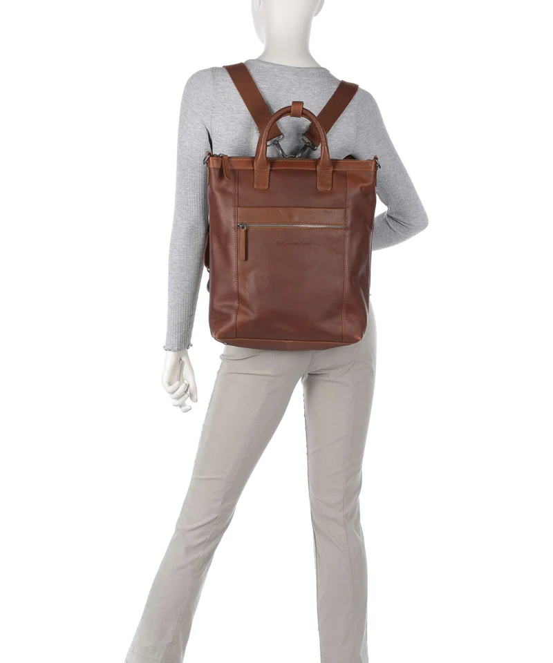 The Chesterfield Brand Wax Pull Up Cow Luisa Rucksack-Tasche cognac