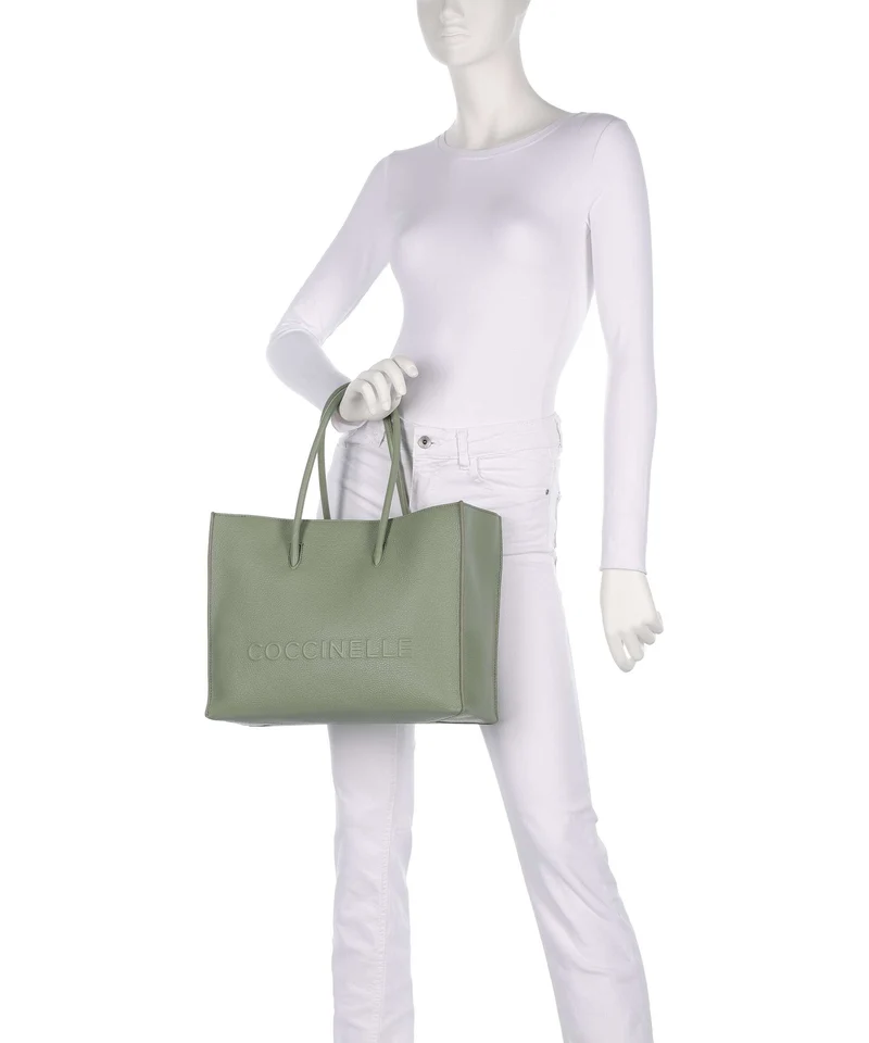 Coccinelle Myrtha Maxi Logo Shopper greenery