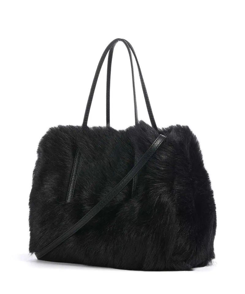 Abro Shearling Noelle Handtasche black/nickel