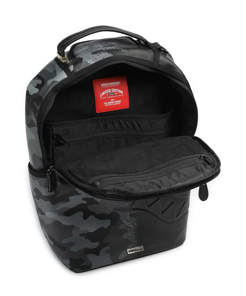 Sprayground Spray Split Night Camo Rucksack black