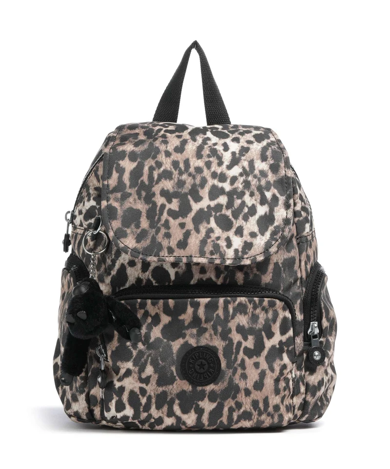 Kipling Basic City Zip Mini Rucksack wild leopard