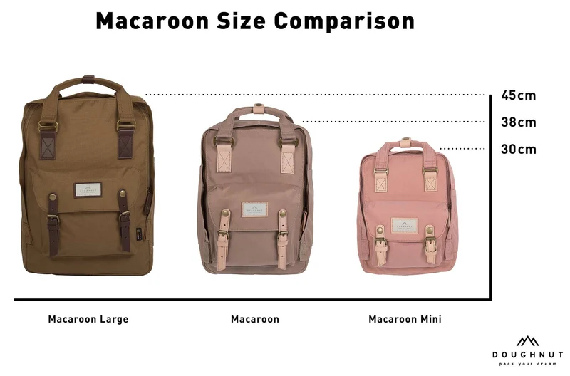 Doughnut Black Series Macaroon Mini Rucksack black