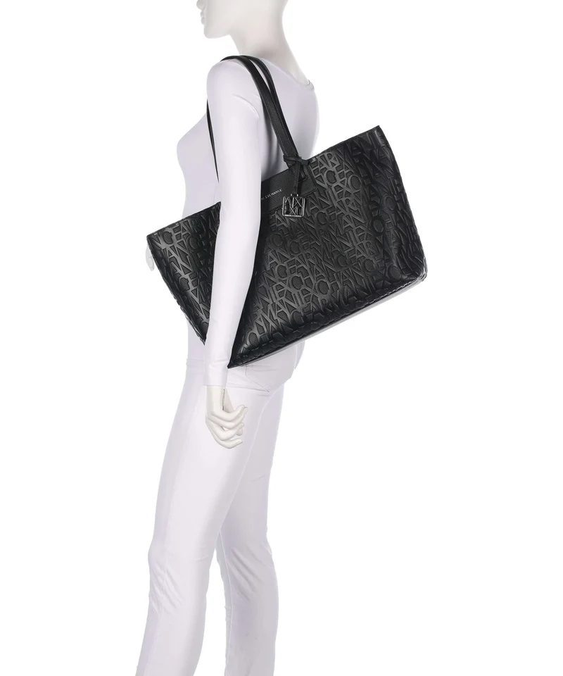 Armani Exchange Liz Monogram L Shopper black