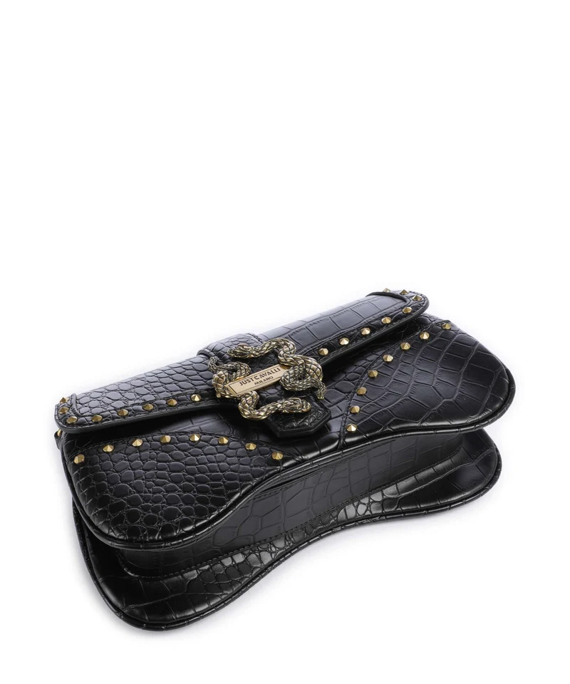 Just Cavalli Iconic Snakes Schultertasche black