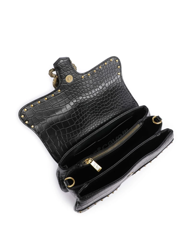 Just Cavalli Iconic Snakes Schultertasche black