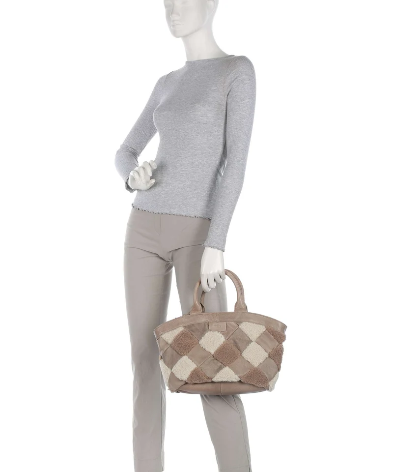 FredsBruder Check My Bag Handtasche taupe teddy mix