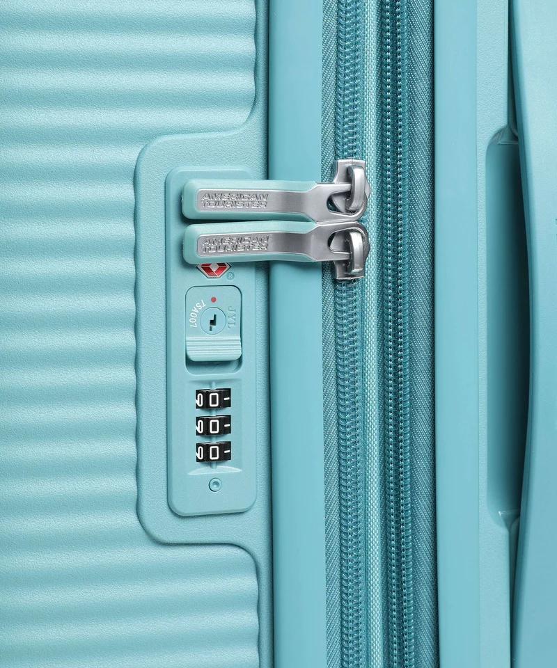 American Tourister Soundbox 4-Rollen Trolley turquoise tonic