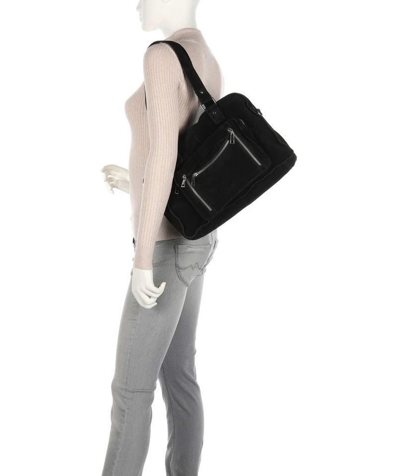 Núnoo New Suede Mille Shopper black
