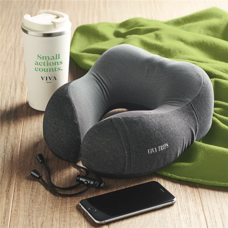 Travel Pillow with Drawstring Bag