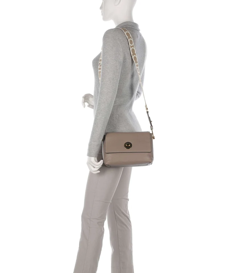 Coccinelle Liya Signature Umhängetasche warm taupe