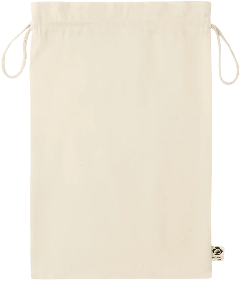 Premium large organic drawcord gift bag