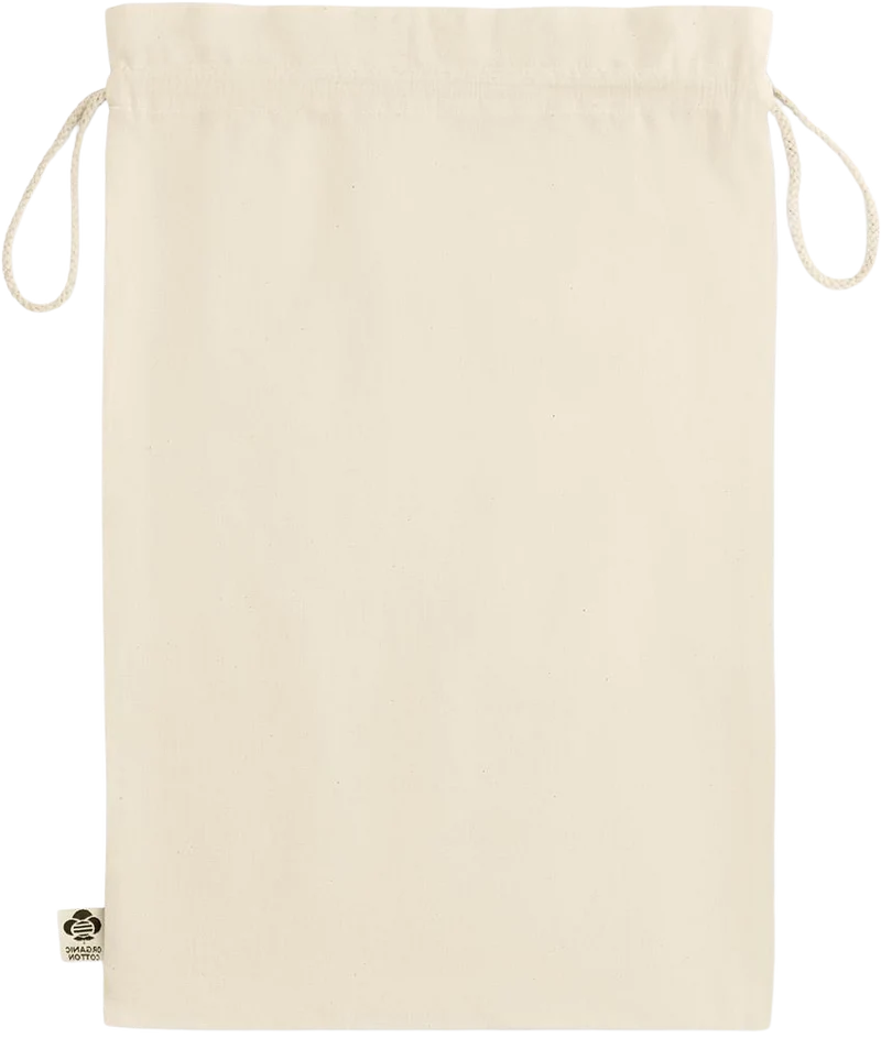 Premium large organic drawcord gift bag