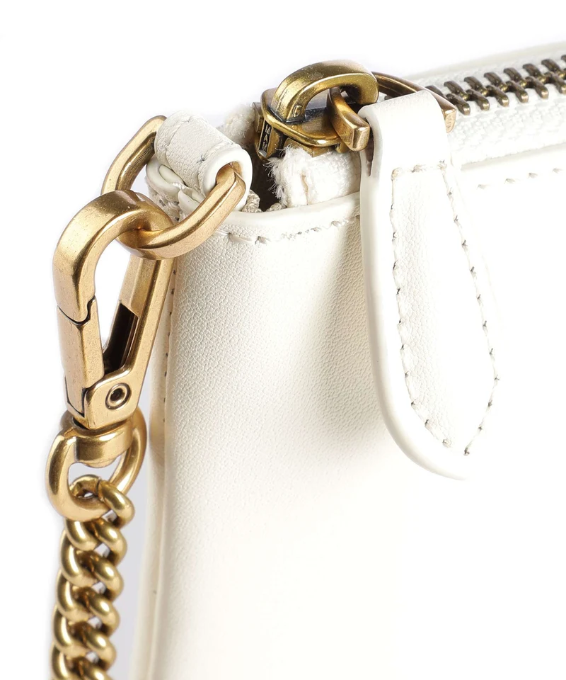 Pinko Flat Classic Umhängetasche bianco seta/antique gold
