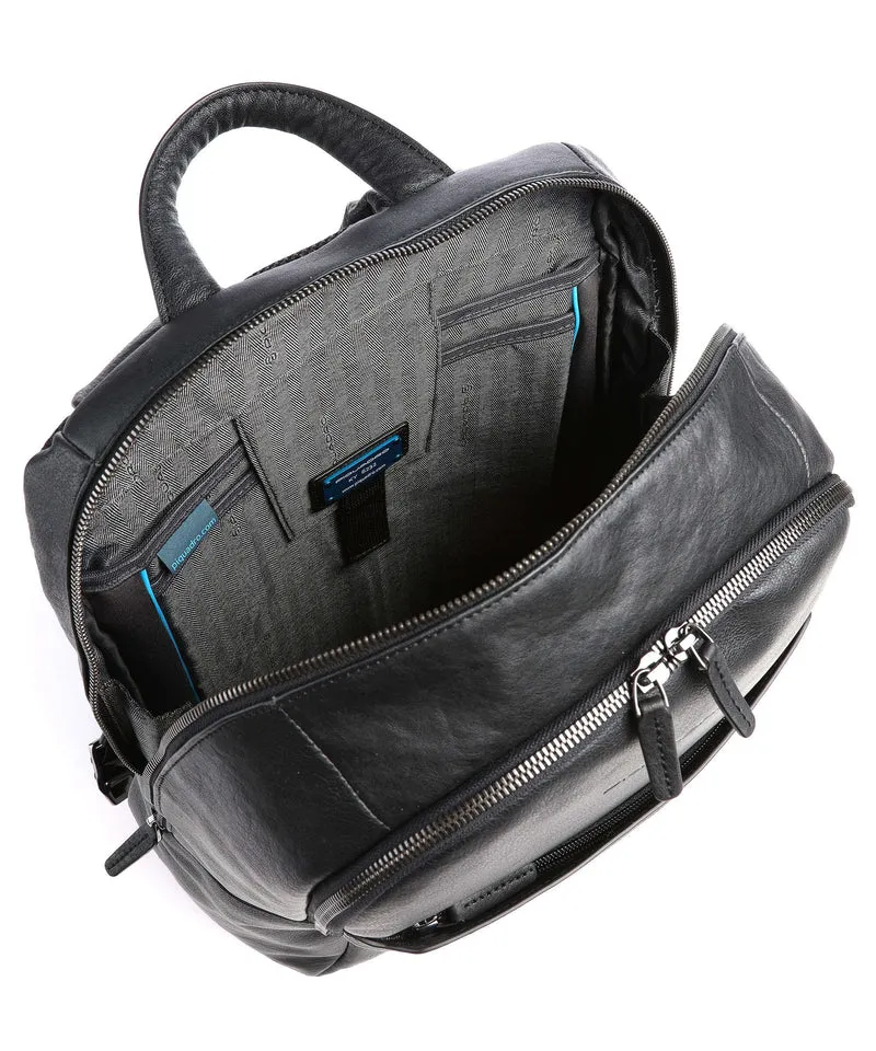 Piquadro Black Square Laptop-Rucksack black