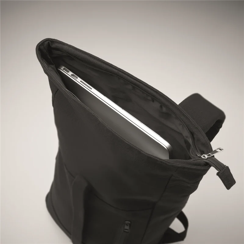 Rolltop Laptop Backpack in Recycled Cotton