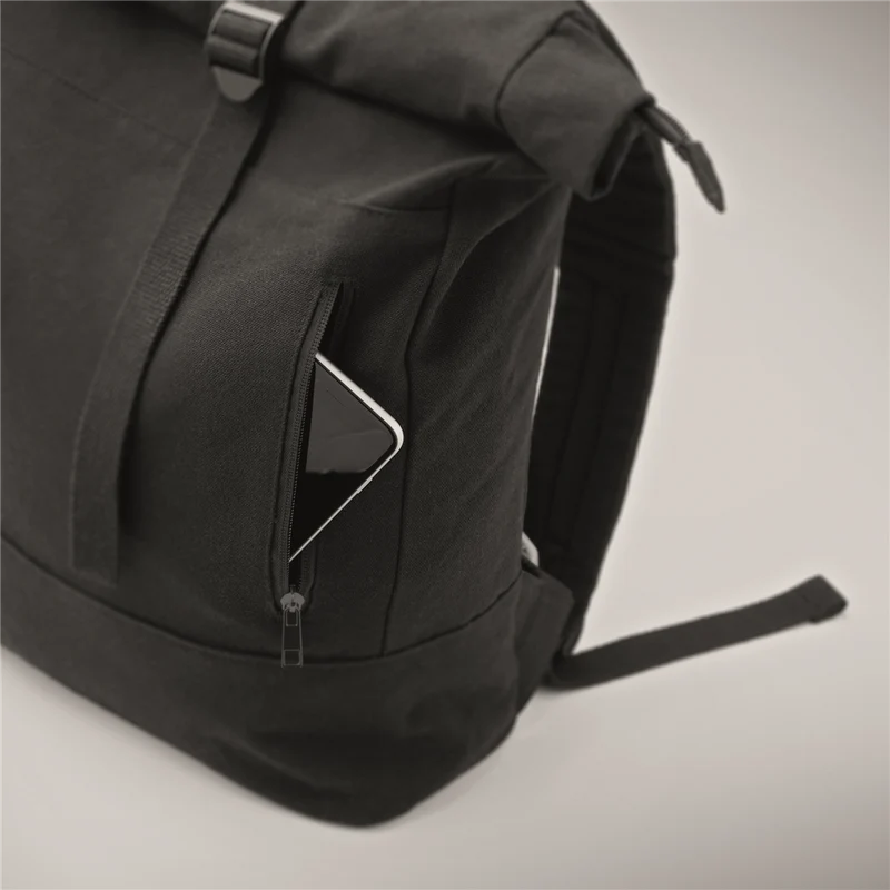 Rolltop Laptop Backpack in Recycled Cotton