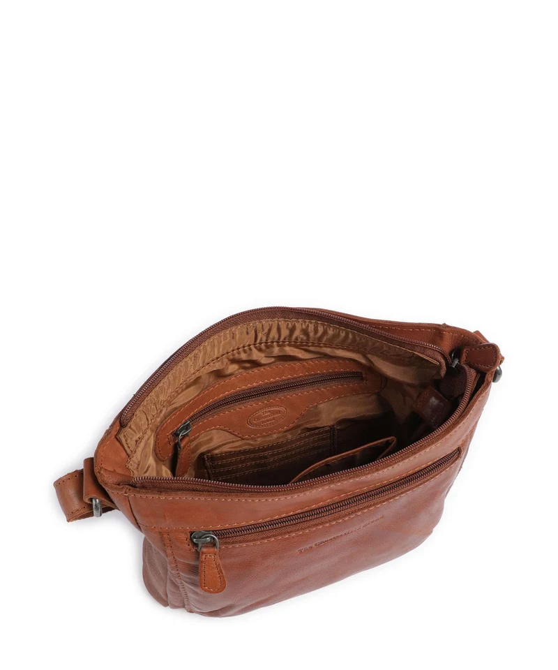The Chesterfield Brand Washed Waxed Cow Aston Umhängetasche cognac