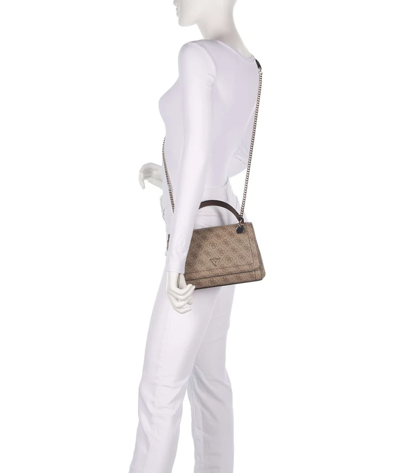 Guess Noelle Schultertasche latte logo/brown