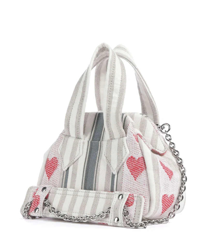 Vivienne Westwood Archive Linen Heart Stripes Mini Umhängetasche multicolour