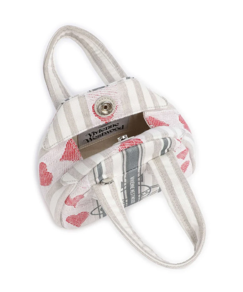 Vivienne Westwood Archive Linen Heart Stripes Mini Umhängetasche multicolour