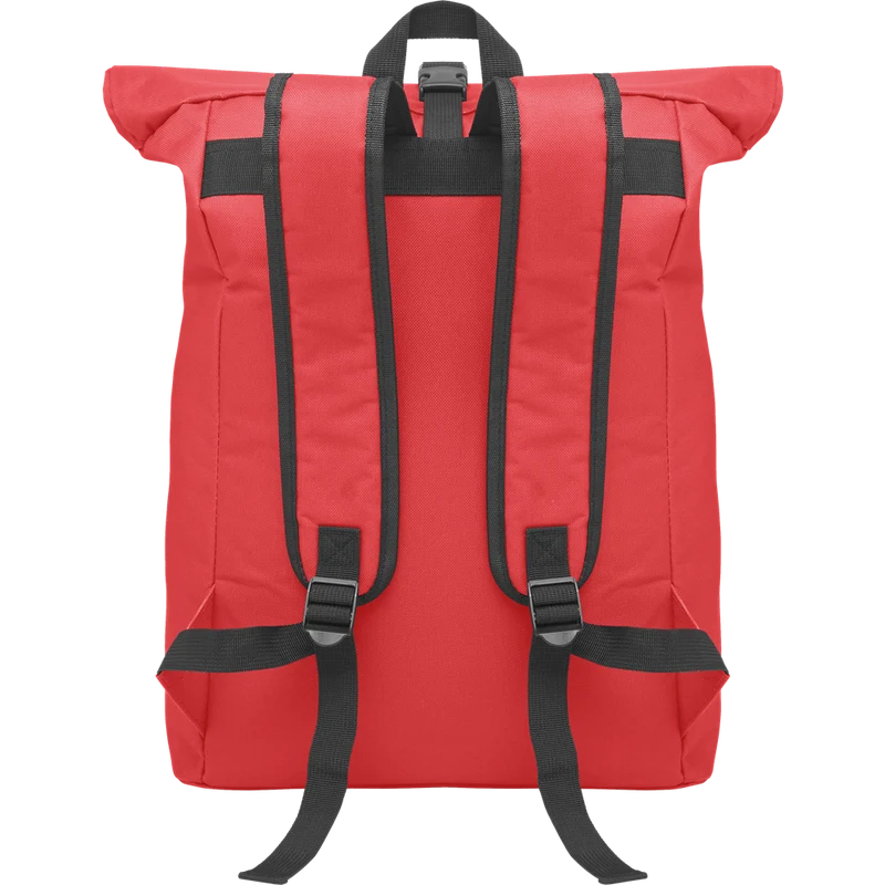 Rolltop Laptop Backpack with Padded Back
