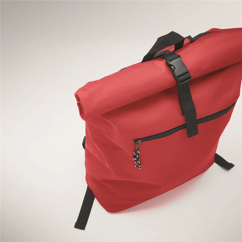 Rolltop Laptop Backpack with Padded Back