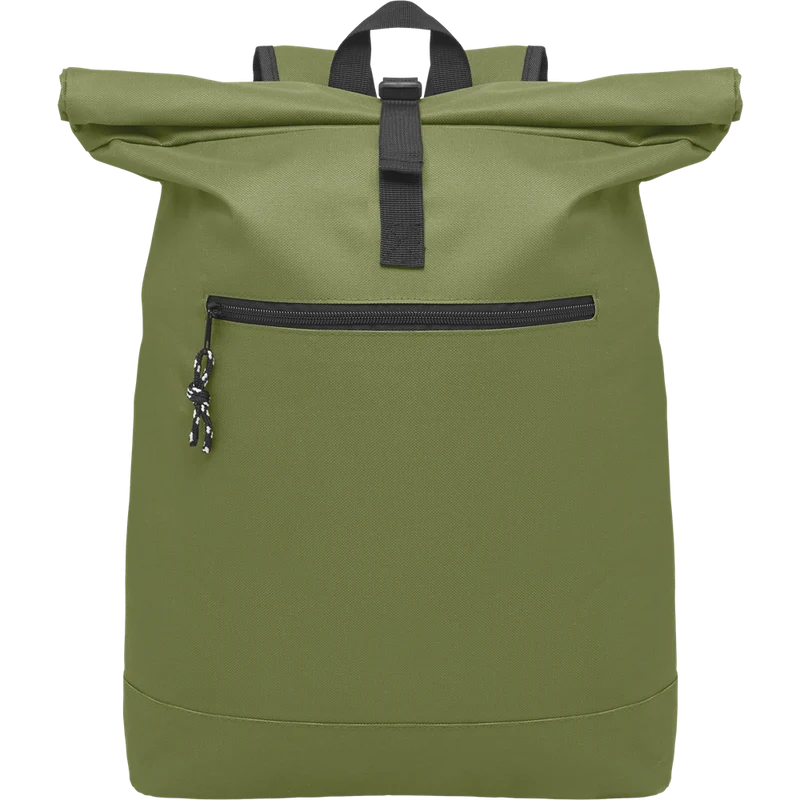 Rolltop Laptop Backpack with Padded Back