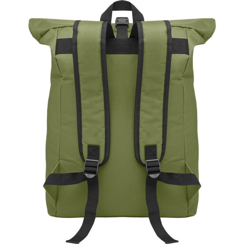 Rolltop Laptop Backpack with Padded Back