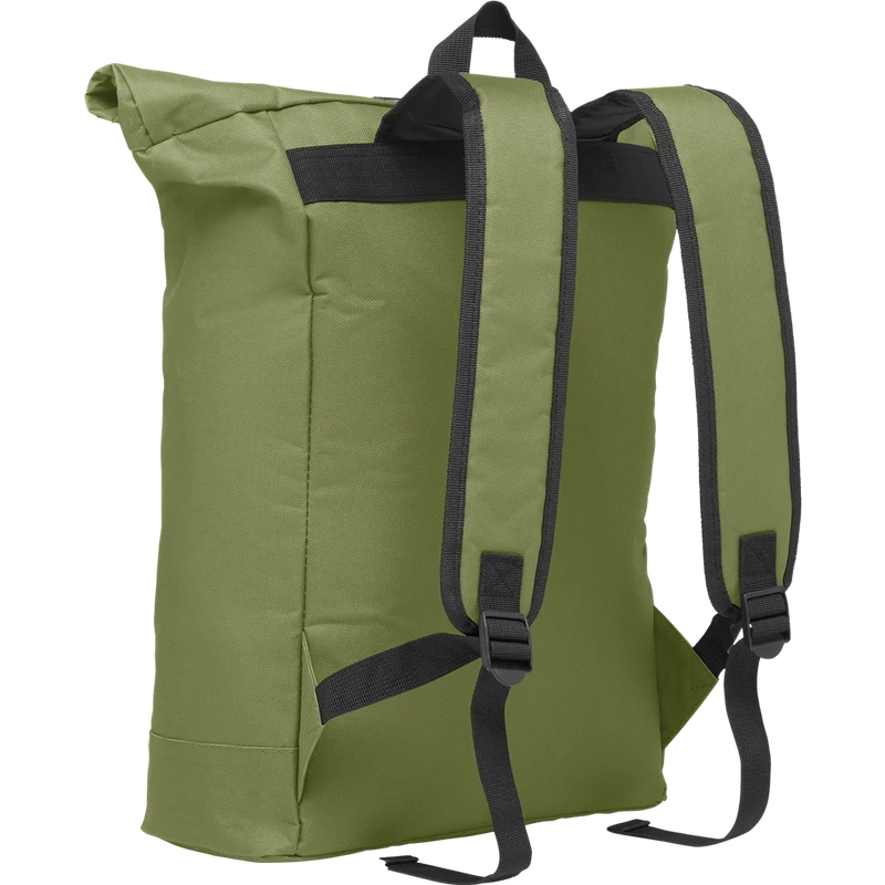 Rolltop Laptop Backpack with Padded Back