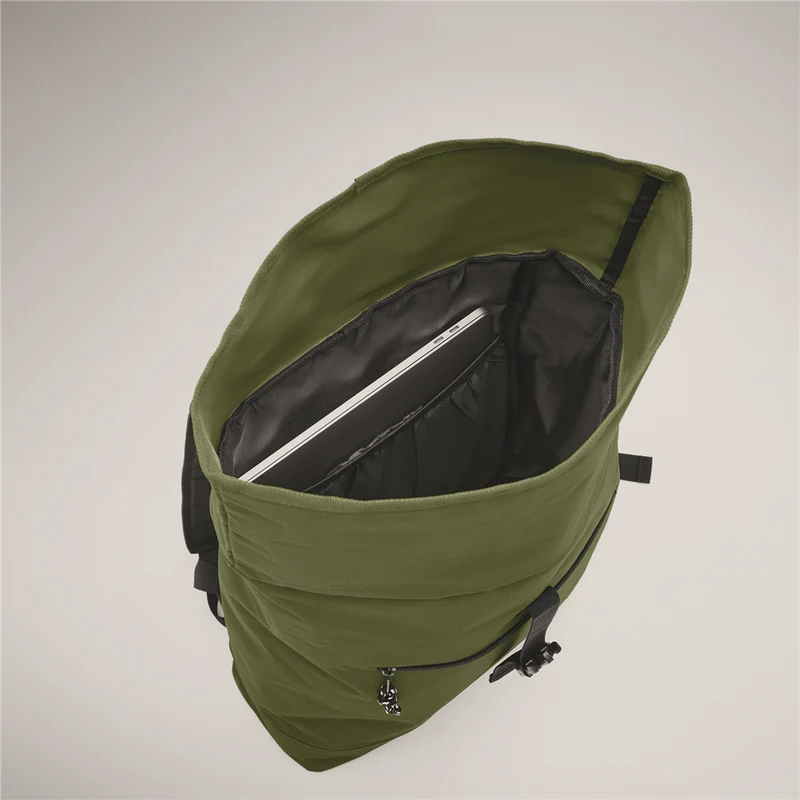 Rolltop Laptop Backpack with Padded Back