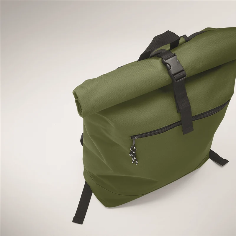 Rolltop Laptop Backpack with Padded Back