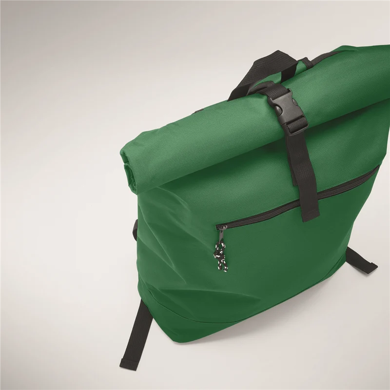 Rolltop Laptop Backpack with Padded Back