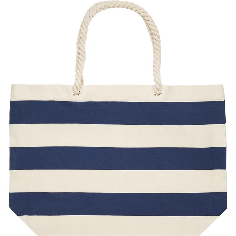 Striped Cotton Beach Bag