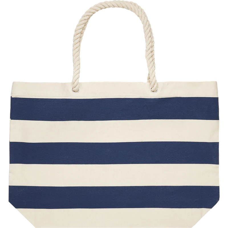 Striped Cotton Beach Bag