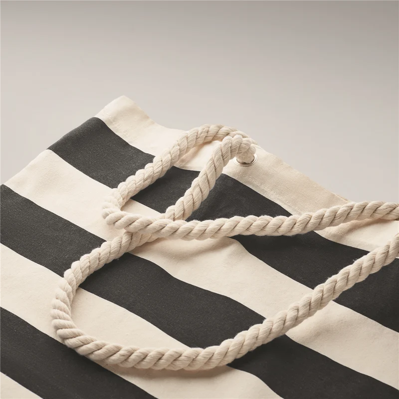 Striped Cotton Beach Bag