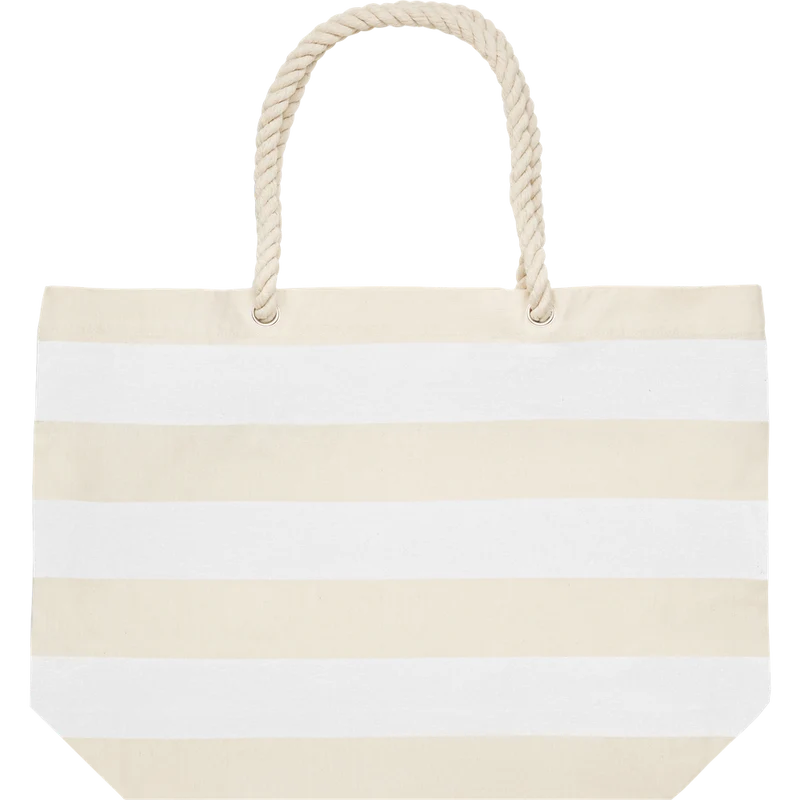 Striped Cotton Beach Bag