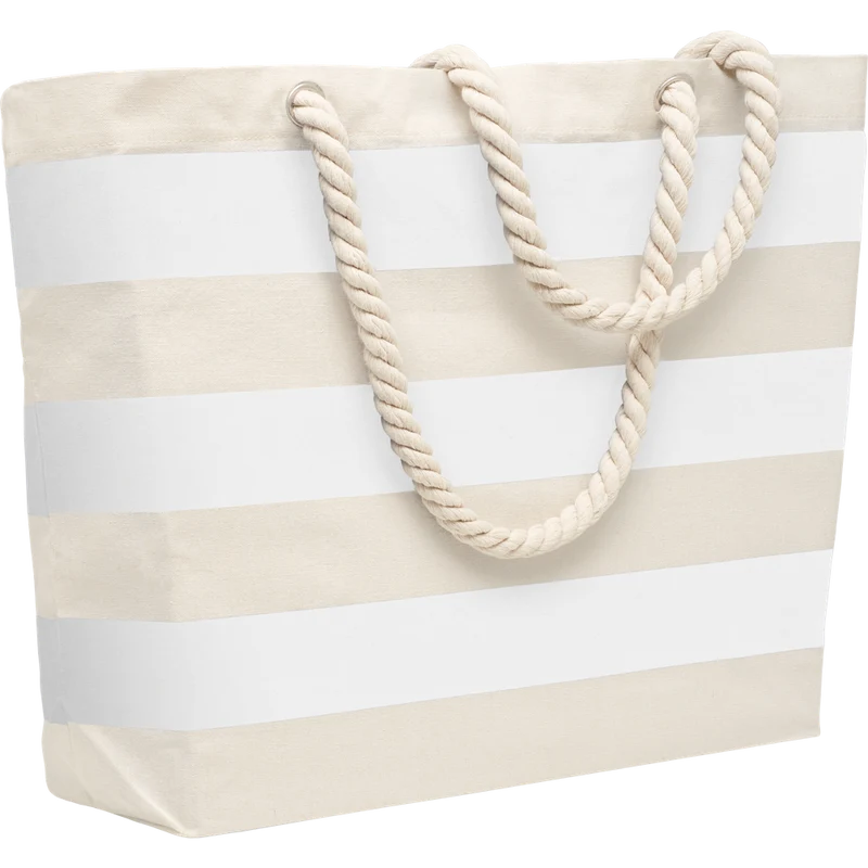 Striped Cotton Beach Bag