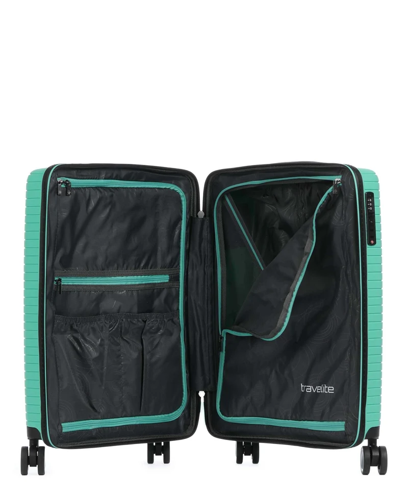 Travelite Orbita 4-Rollen Trolley grün